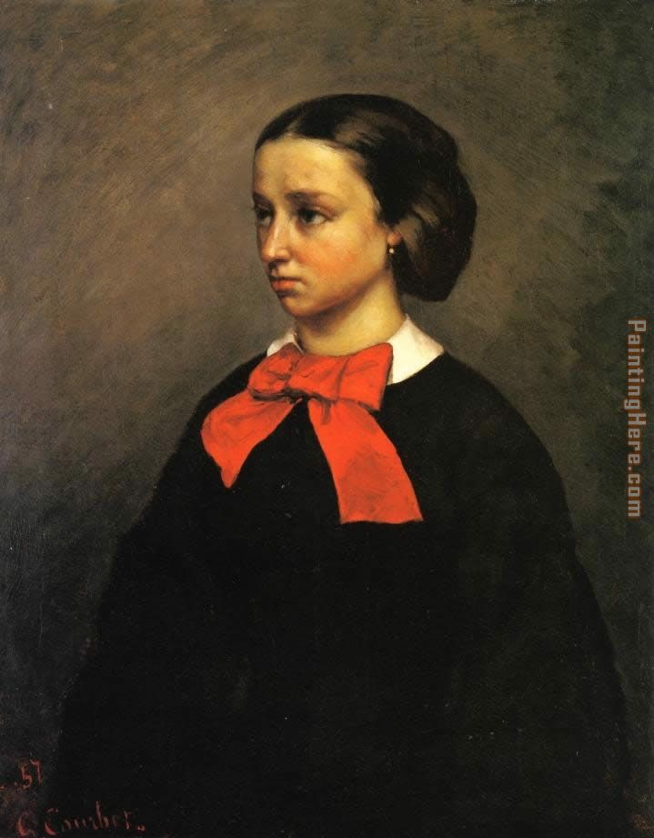 Portrait of Mademoiselle Jacquet painting - Gustave Courbet Portrait of Mademoiselle Jacquet art painting